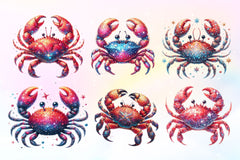 Cute Crab Clipart Bundle 2 - CraftNest - Digital Crafting and Art