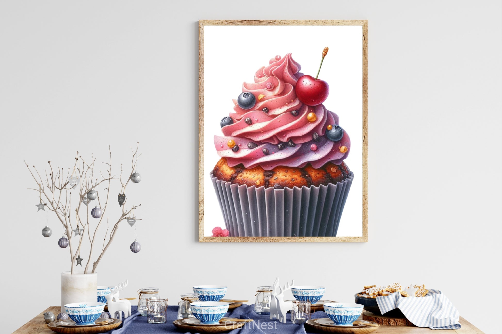 Strawberry Cupcake Clipart Bundle - CraftNest - Digital Crafting and Art