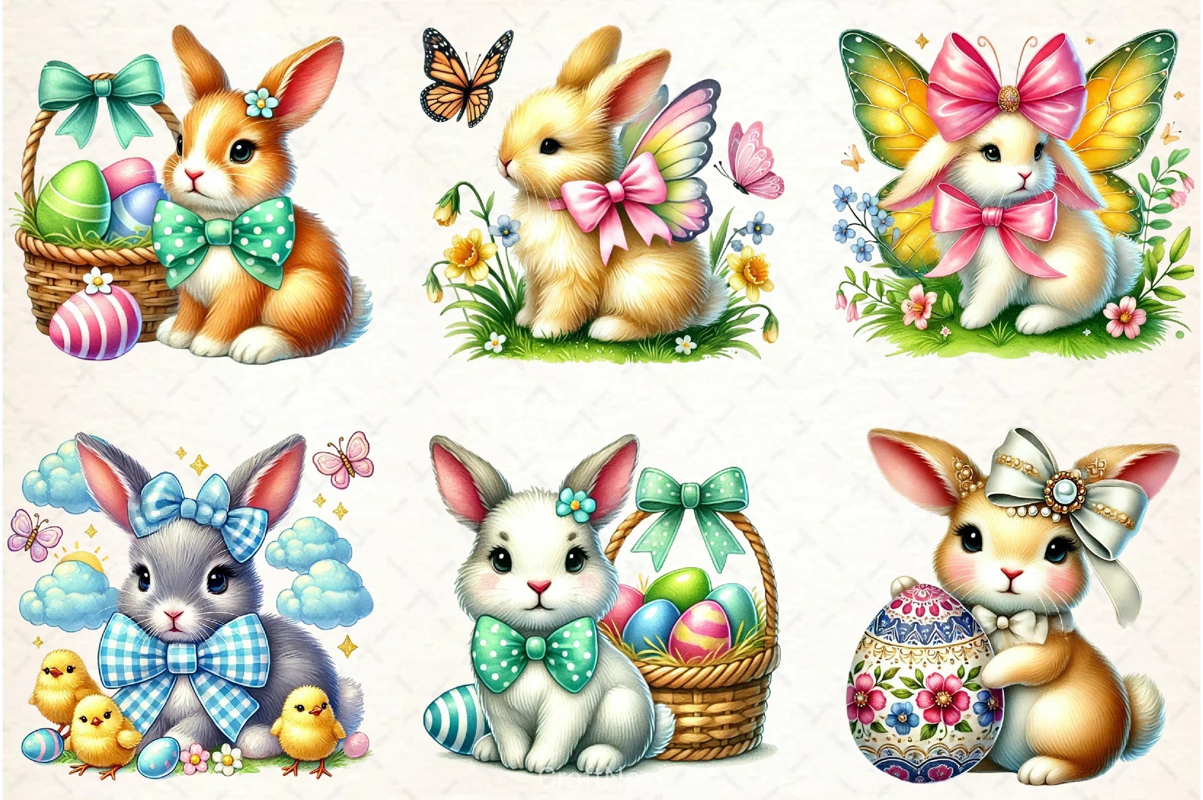 Easter Bunny Clipart Bundle 34 - CraftNest - Digital Crafting and Art
