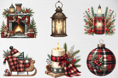 Buffalo Plaid Christmas Clipart Bundle - CraftNest - Digital Crafting and Art