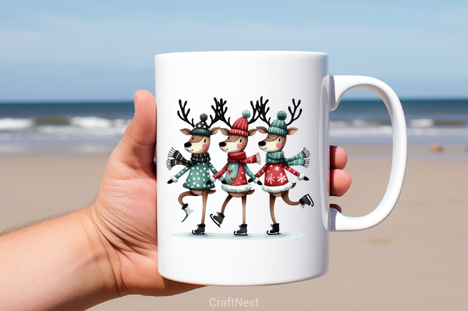 Christmas Reindeer Friends Clipart Bundle - CraftNest - Digital Crafting and Art