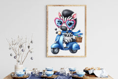 Cute Animals In Scooter Clipart Bundle - CraftNest - Digital Crafting and Art