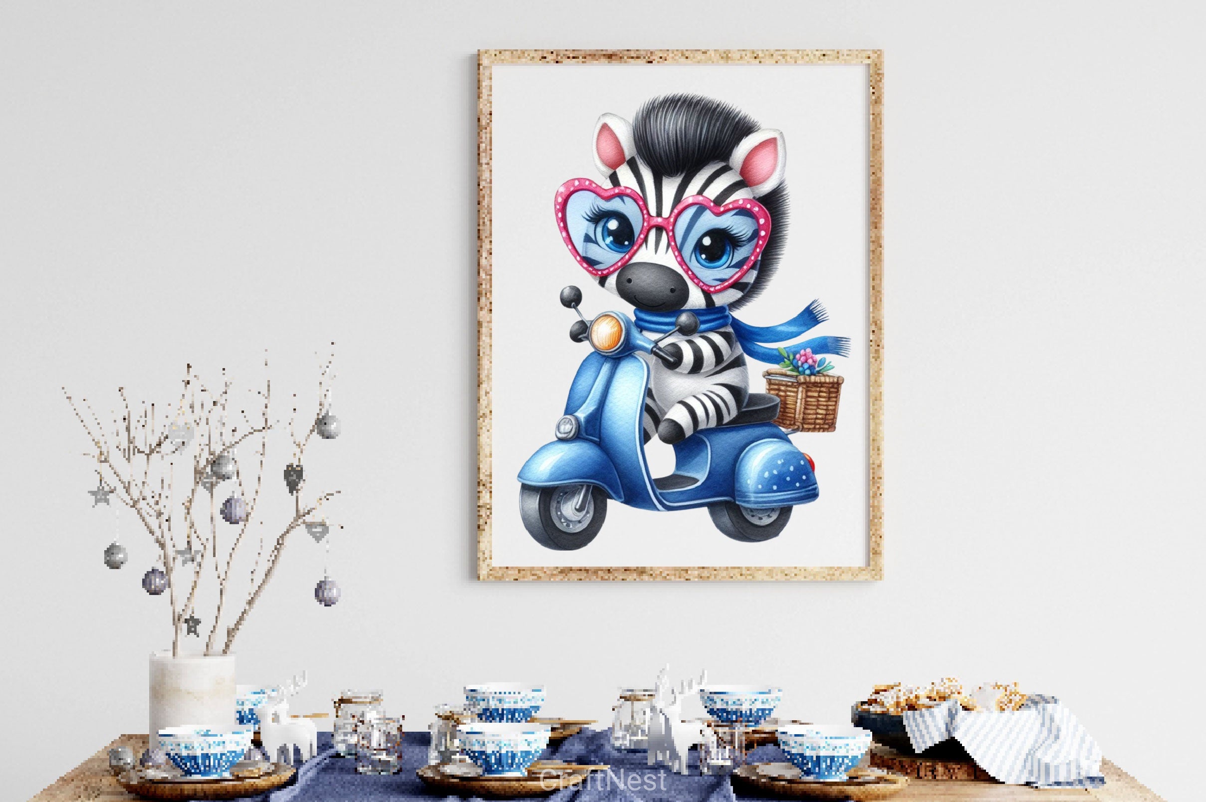 Cute Animals In Scooter Clipart Bundle - CraftNest - Digital Crafting and Art