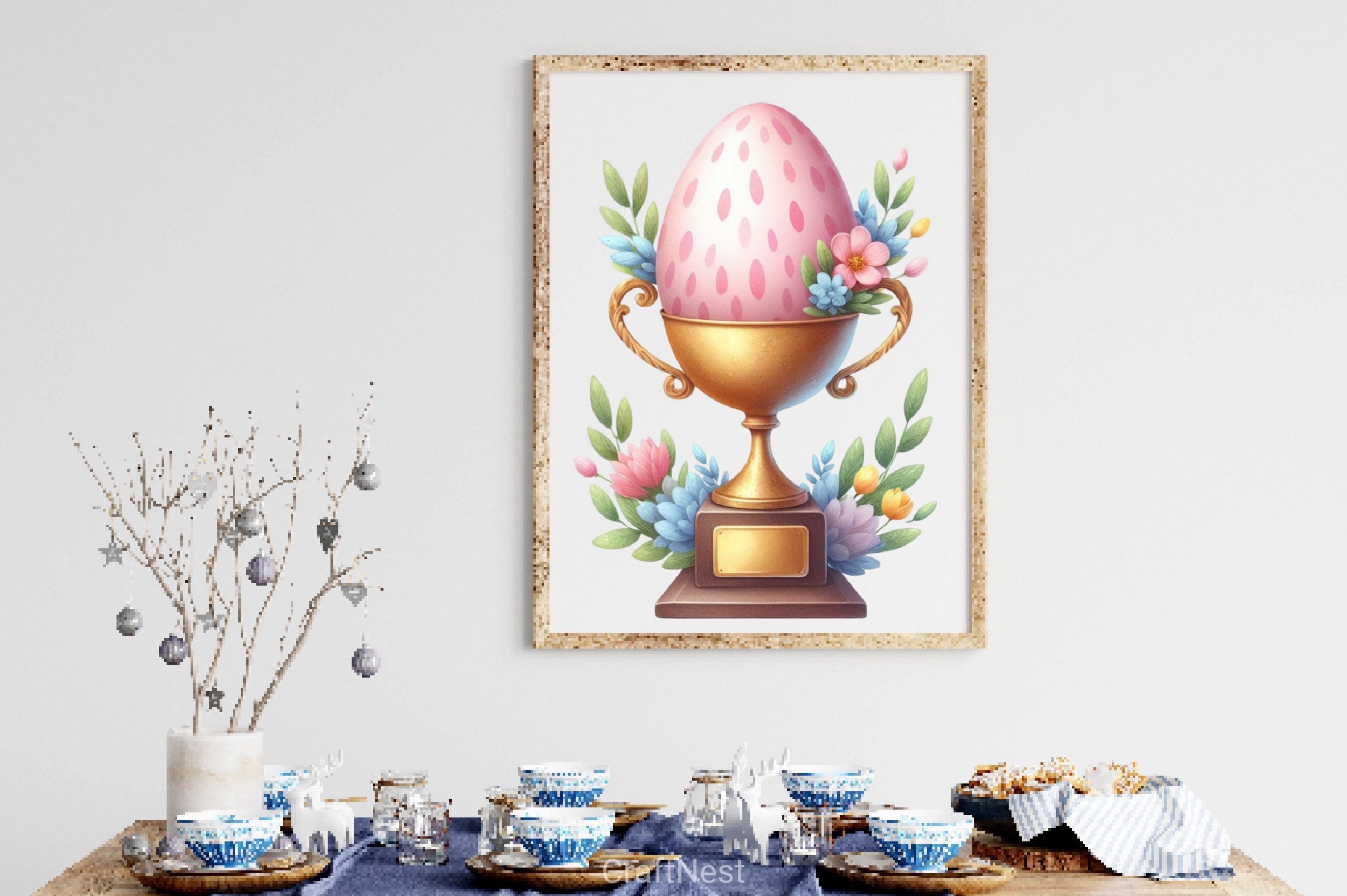 Easter Egg Trophy Clipart Bundle - CraftNest - Digital Crafting and Art