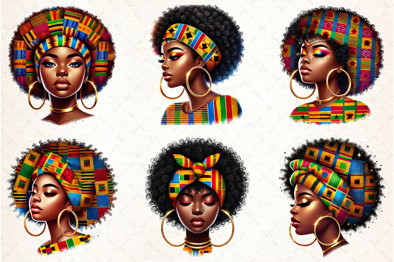Afro Girl Clipart Bundle - CraftNest - Digital Crafting and Art