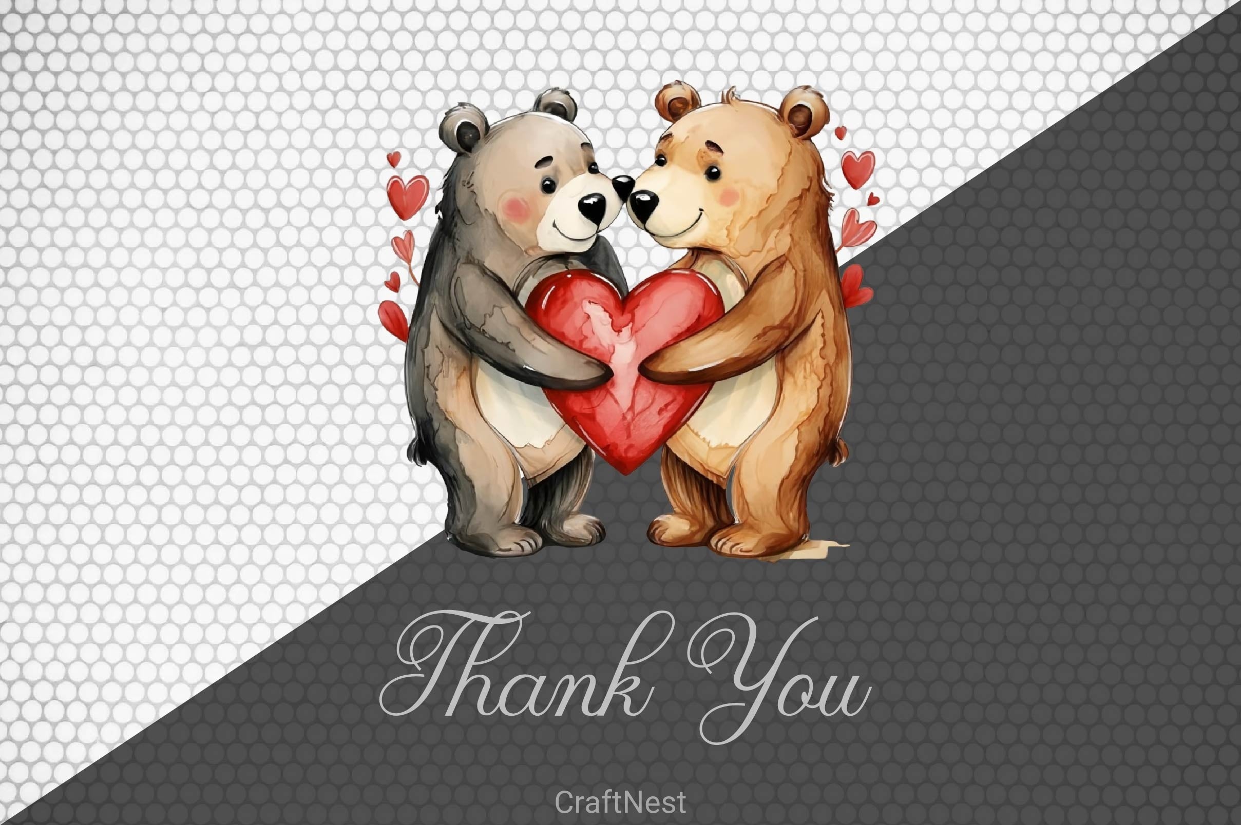 Cute Love Couples Teddy Bears Clipart Bundle - CraftNest - Digital Crafting and Art