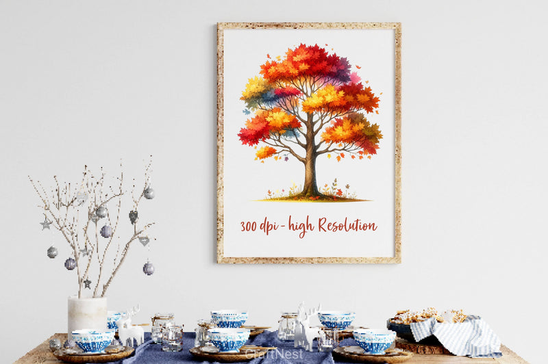 Fall Tree Autumn Tree Clipart Bundle - CraftNest - Digital Crafting and Art