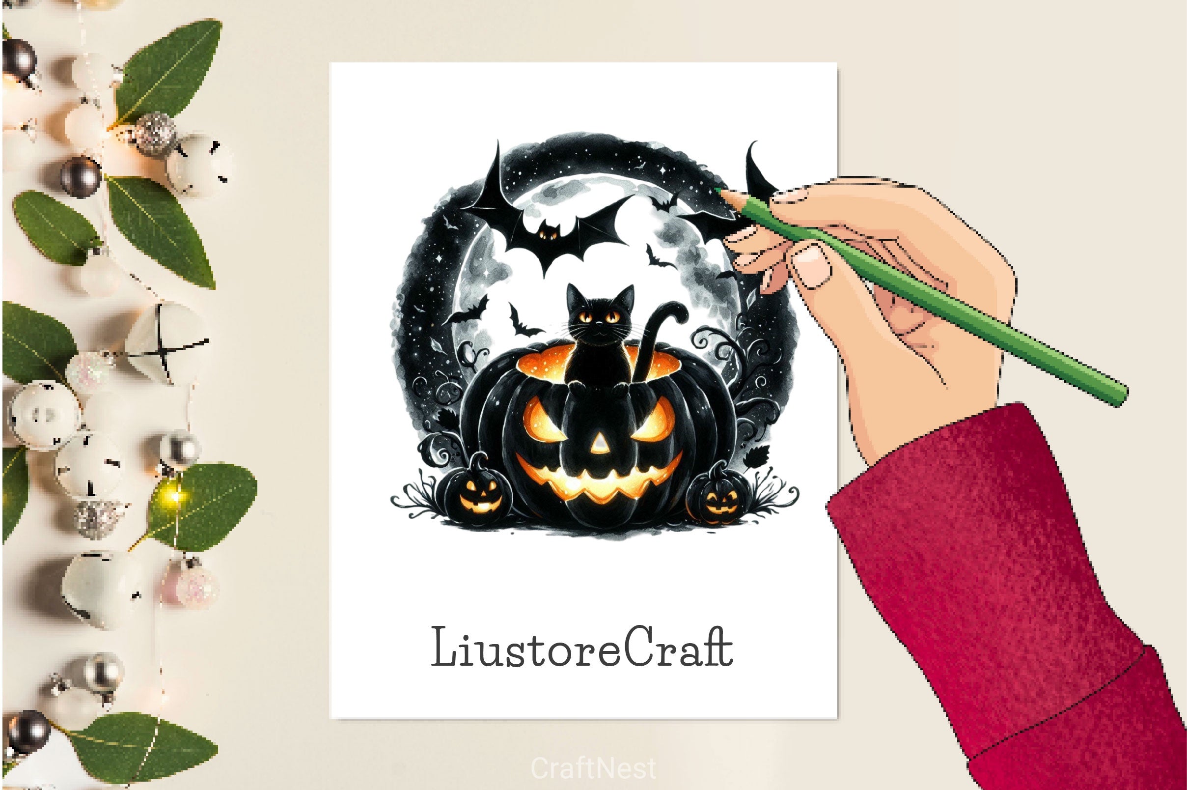 Halloween Black Cat Clipart Bundle 9 - CraftNest - Digital Crafting and Art