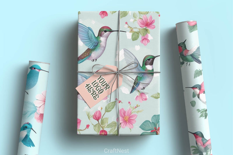 Winter Hummingbirds Digital Papers - CraftNest - Digital Crafting and Art