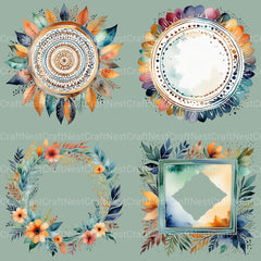 Abstract Boho Clipart Bundle - CraftNest - Digital Crafting and Art