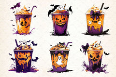Halloween Coffee Cup Clipart Bundle 6 - CraftNest - Digital Crafting and Art