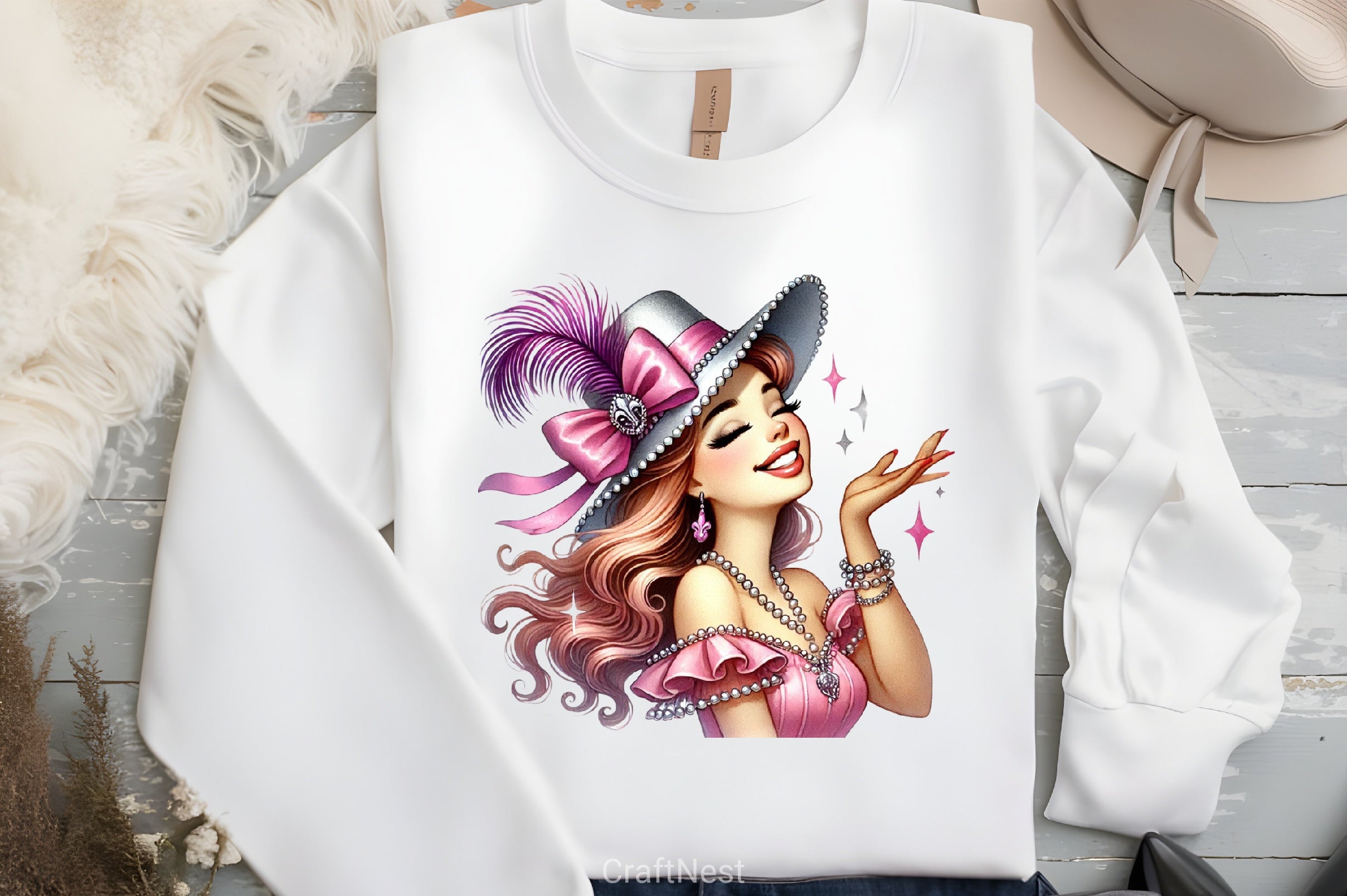 Mardi Gras Girl Clipart Bundle 4 - CraftNest - Digital Crafting and Art