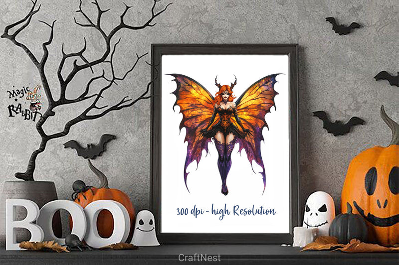 Halloween Fairy Gothic Fairy Clipart Bundle - CraftNest - Digital Crafting and Art