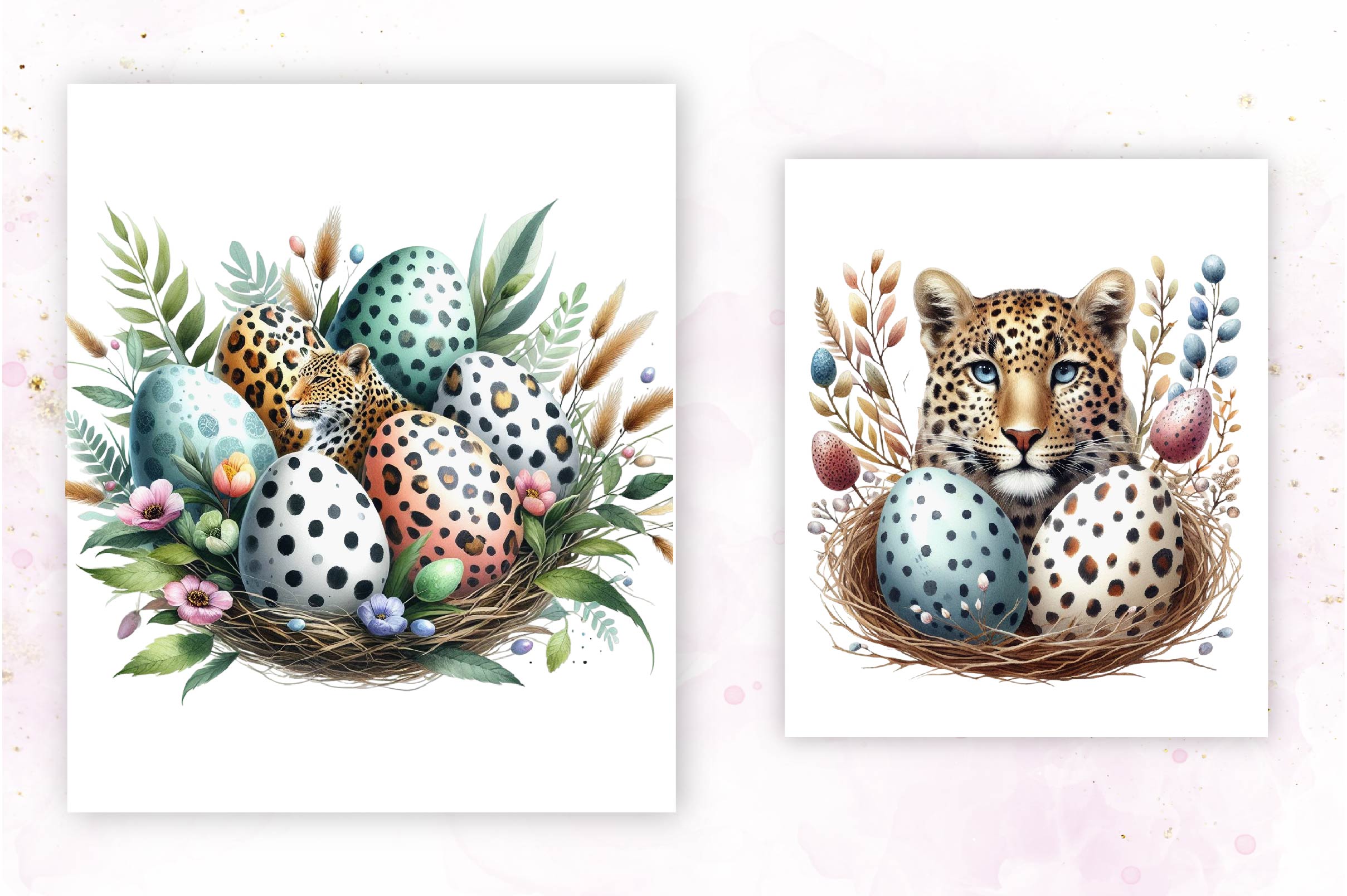 Baby Leopard Egg Clipart Bundle - CraftNest - Digital Crafting and Art