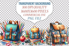 Retro School Bag Clipart Bundle - CraftNest - Digital Crafting and Art