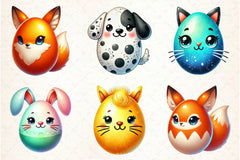 Easter Animal Egg Clipart Bundle - CraftNest - Digital Crafting and Art