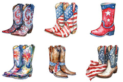 4th of July Cowboy Boots Clipart - CraftNest - Digital Crafting and Art