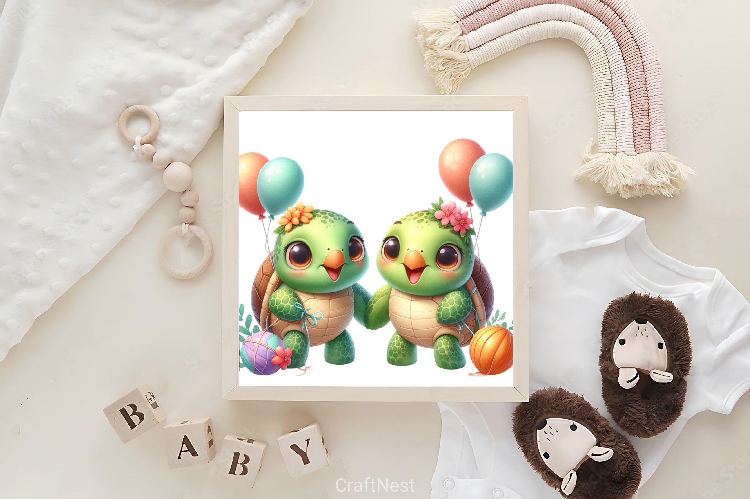 Cute Sea Turtle Couple Clipart Bundle - CraftNest - Digital Crafting and Art