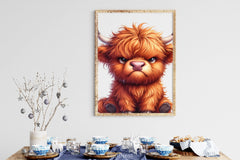 Funny Grumpy Highland Cow Clipart Bundle - CraftNest - Digital Crafting and Art