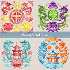Chinoiserie Motif Clipart Bundle - CraftNest - Digital Crafting and Art