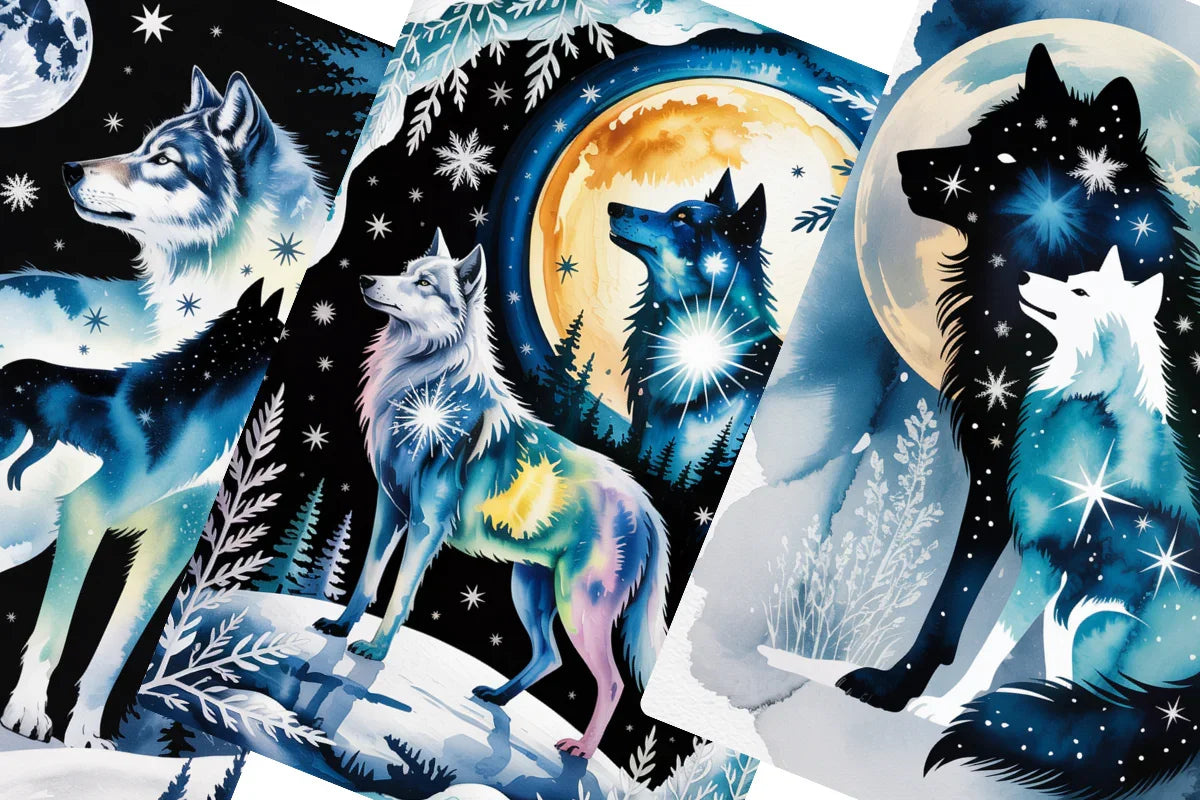 Wolf Spirits Junk Journal Papers - CraftNest - Digital Crafting and Art