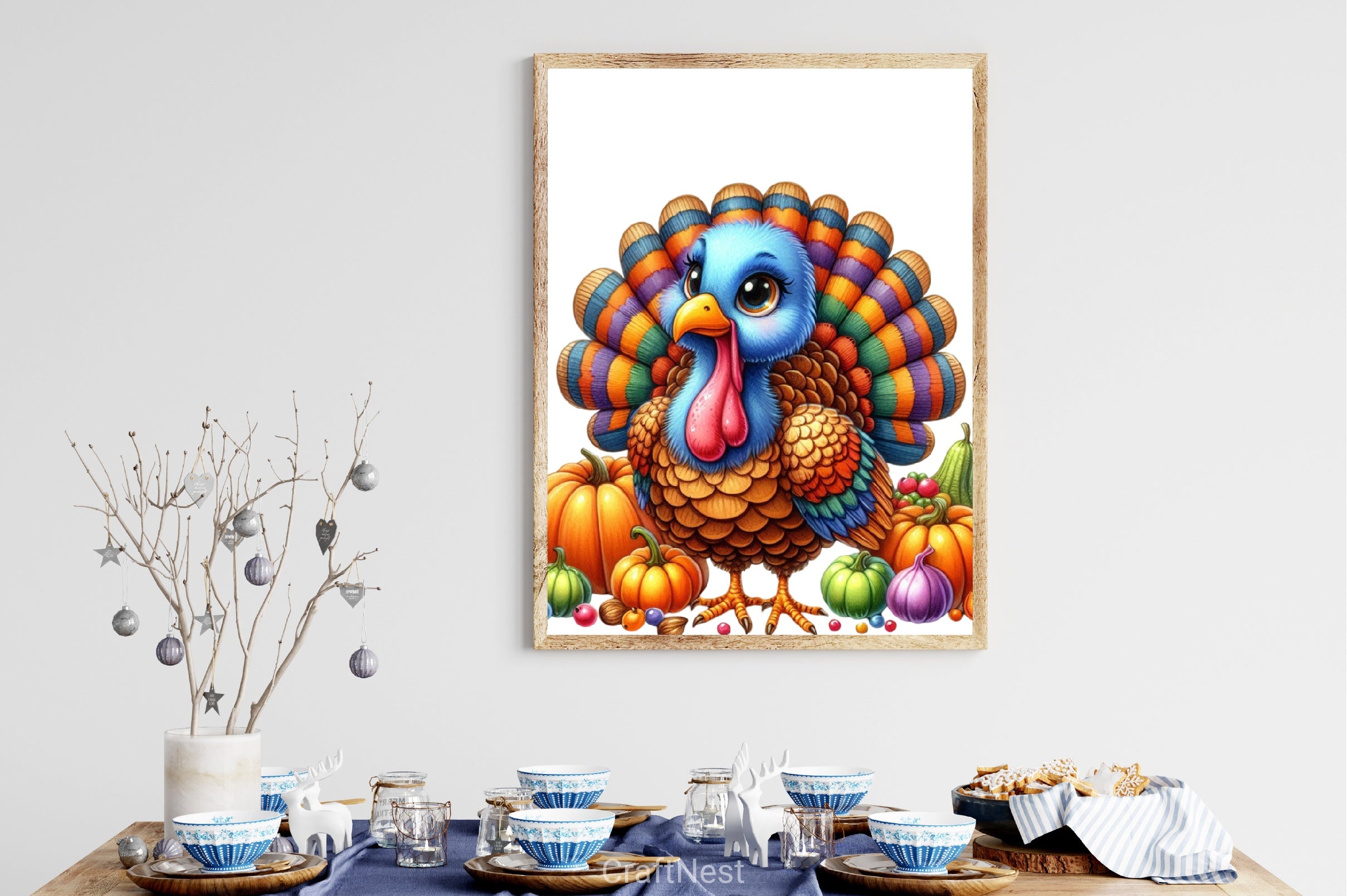 Autumn Turkey Clipart Bundle - CraftNest - Digital Crafting and Art