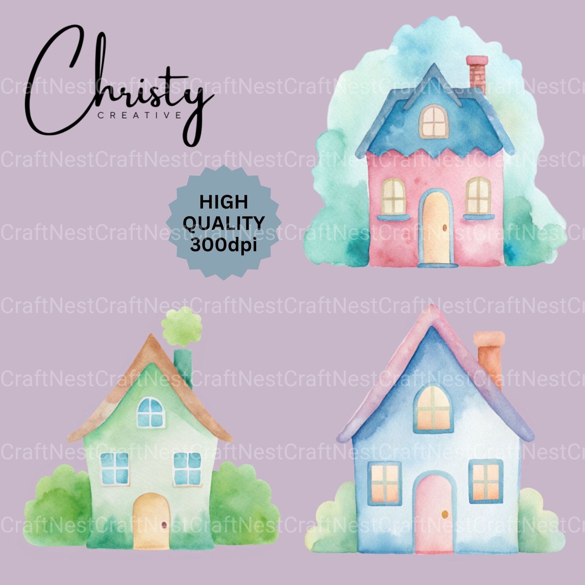 Cottages Clipart Bundle - CraftNest - Digital Crafting and Art