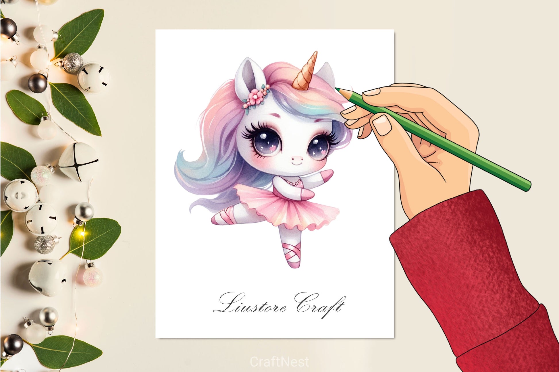 Cute Unicorns Ballet Clipart Bundle - CraftNest - Digital Crafting and Art