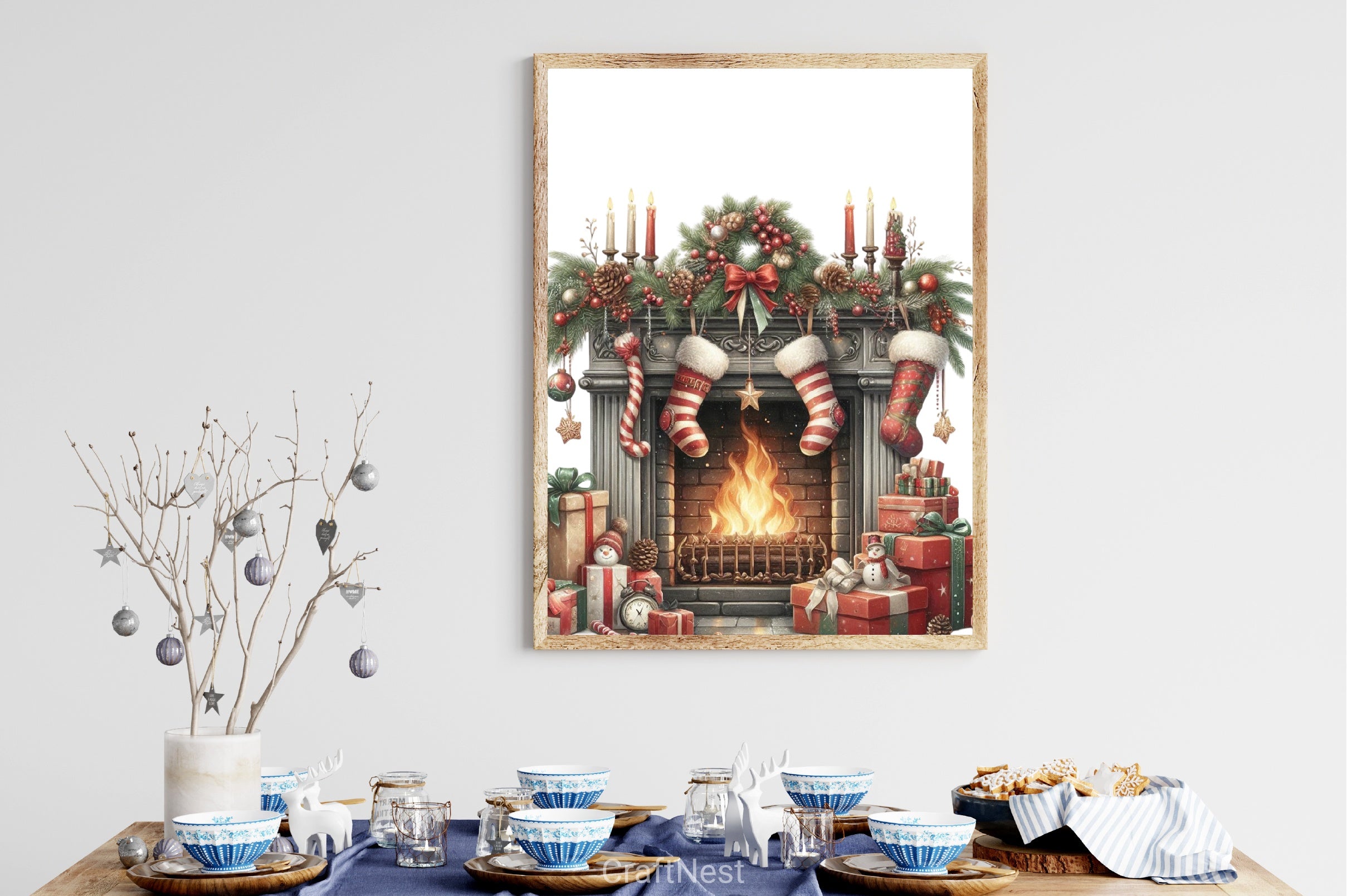 Christmas Fireplace Clipart Bundle 5 - CraftNest - Digital Crafting and Art