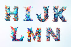 Butterfly Alphabet Clipart Bundle 2 - CraftNest - Digital Crafting and Art