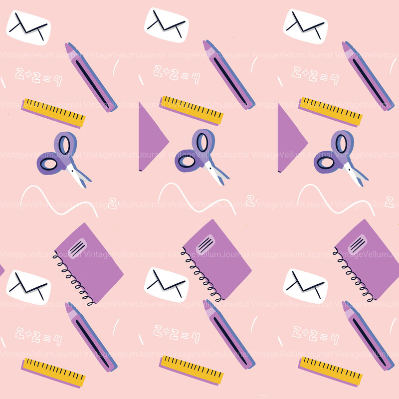 Back to School Seamless Digital Paper - CraftNest - Digital Crafting and Art