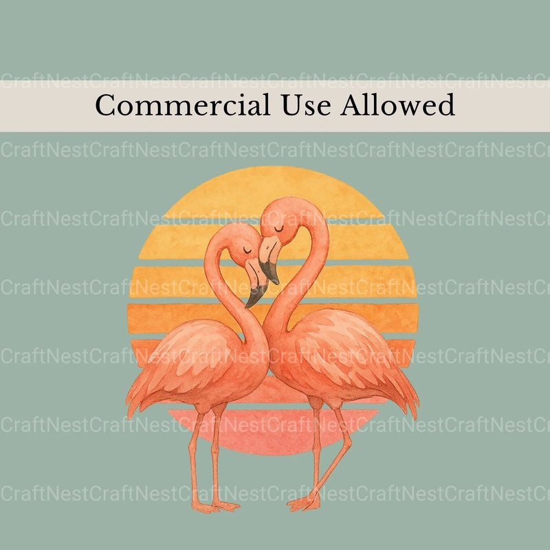 Retro Sunset & Animals Clipart Bundle - CraftNest - Digital Crafting and Art