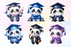 Graduation Panda Clipart Bundle - CraftNest - Digital Crafting and Art