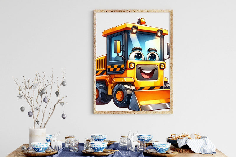 Construction Vehicles Clipart Bundle - CraftNest - Digital Crafting and Art