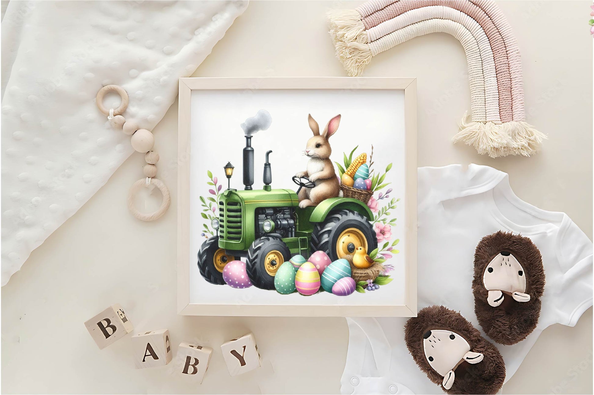 Easter Gnome Tractor Clipart Bundle - CraftNest - Digital Crafting and Art