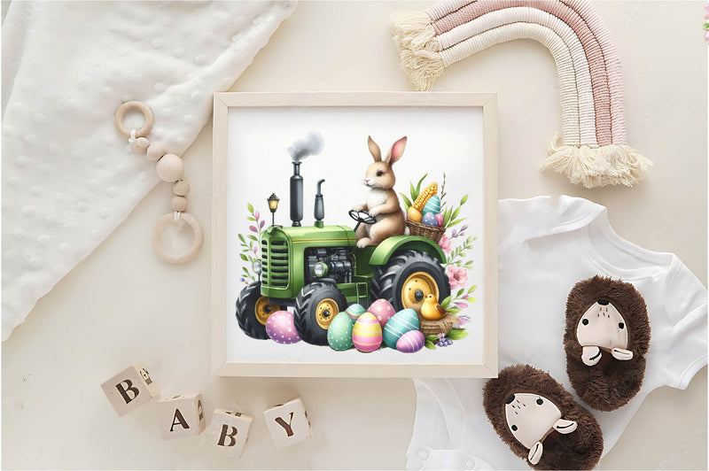 Easter Gnome Tractor Clipart Bundle - CraftNest - Digital Crafting and Art