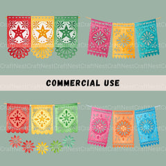 Papel Picado Banners Clipart Bundle - CraftNest - Digital Crafting and Art