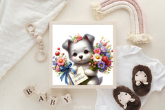 Cute Puppy Clipart Bundle 2 - CraftNest - Digital Crafting and Art