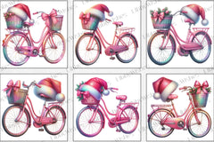 Christmas Bicycle Clipart Bundle - CraftNest - Digital Crafting and Art
