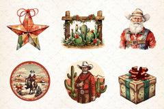 Western Christmas Clipart Bundle 2 - CraftNest - Digital Crafting and Art