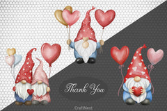 Valentine Gnomes Clipart Bundle 3 - CraftNest - Digital Crafting and Art