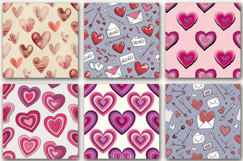 Valentine Hearts Clipart Bundle - CraftNest - Digital Crafting and Art