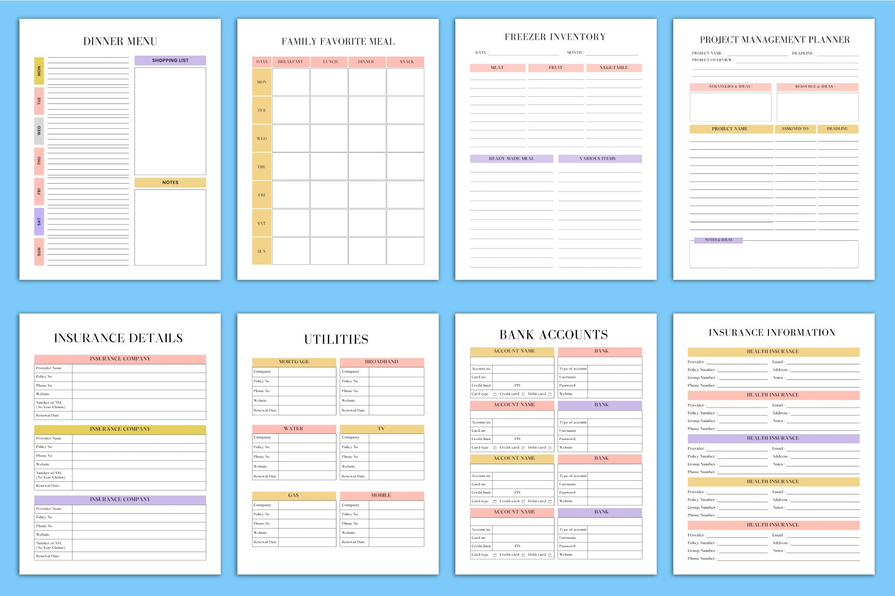 House Management Planner
