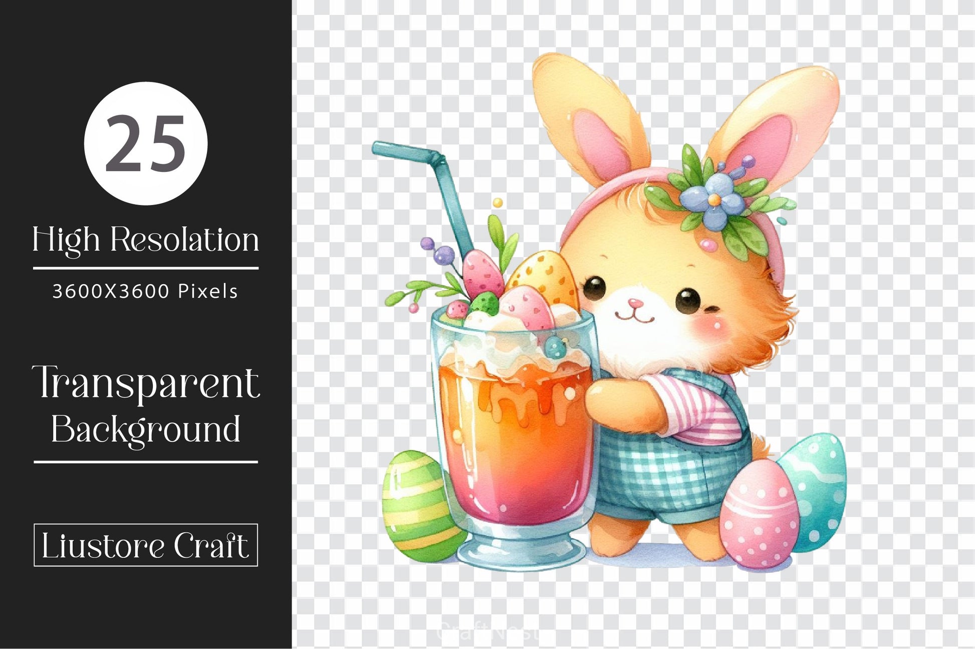 Cute Easter Drinks Clipart Bundle 2 - CraftNest - Digital Crafting and Art