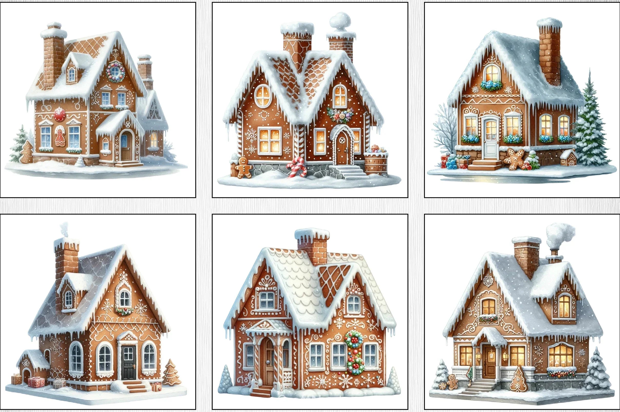 Gingerbread House Christmas Clipart Bundle - CraftNest - Digital Crafting and Art