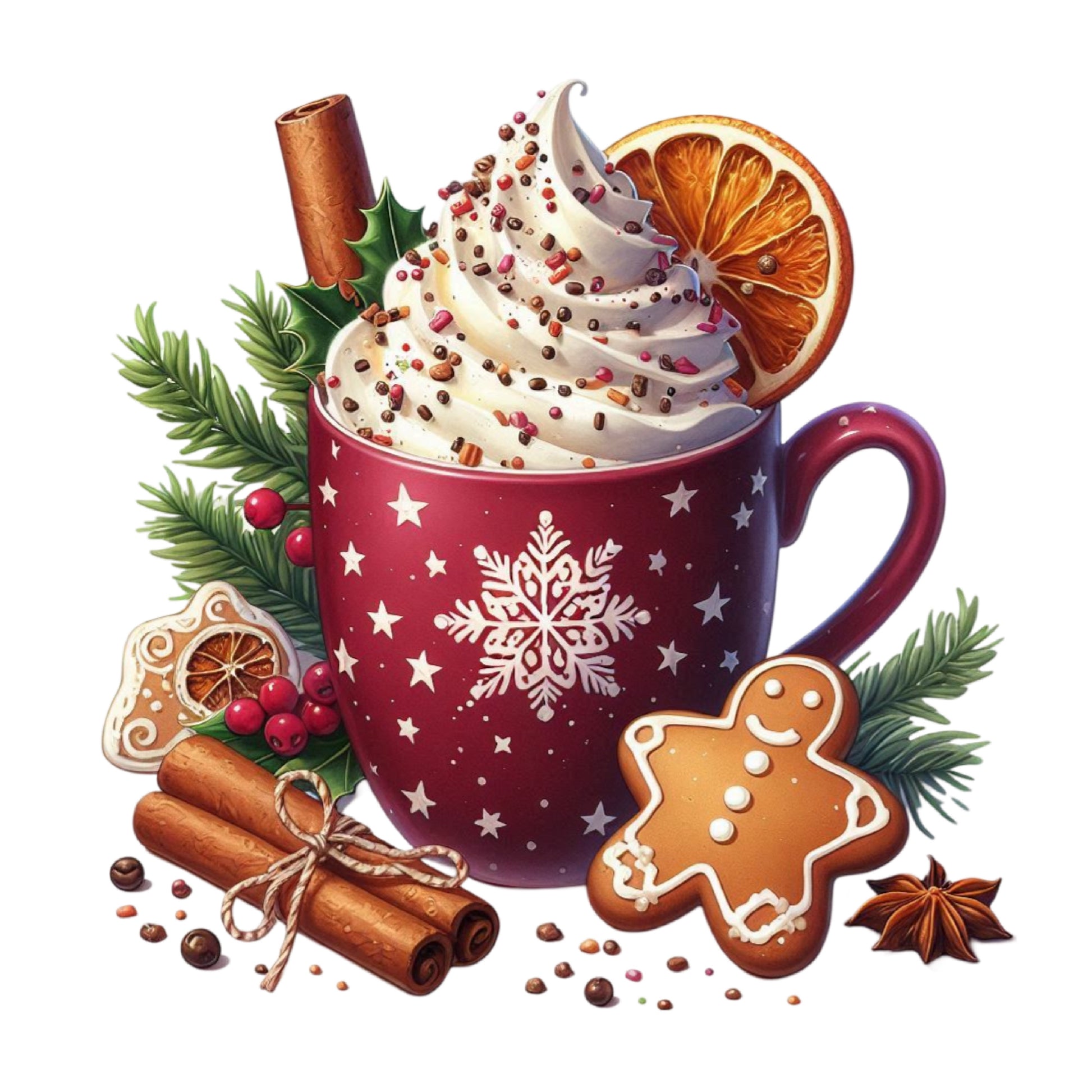 Christmas Coffee Gingerbread Clipart Bundle - CraftNest - Digital Crafting and Art