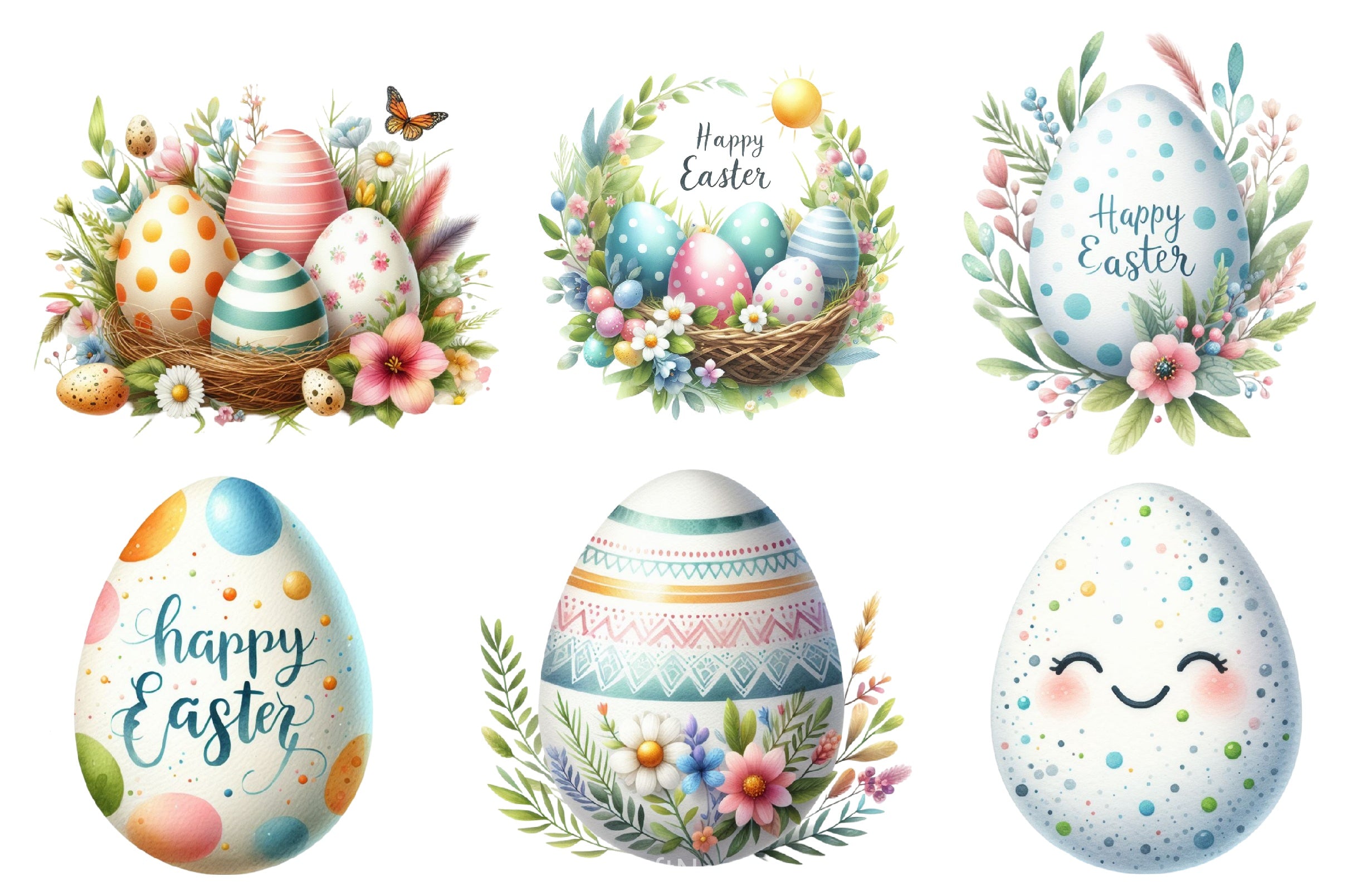 Easter Eggs Clipart Bundle - CraftNest - Digital Crafting and Art