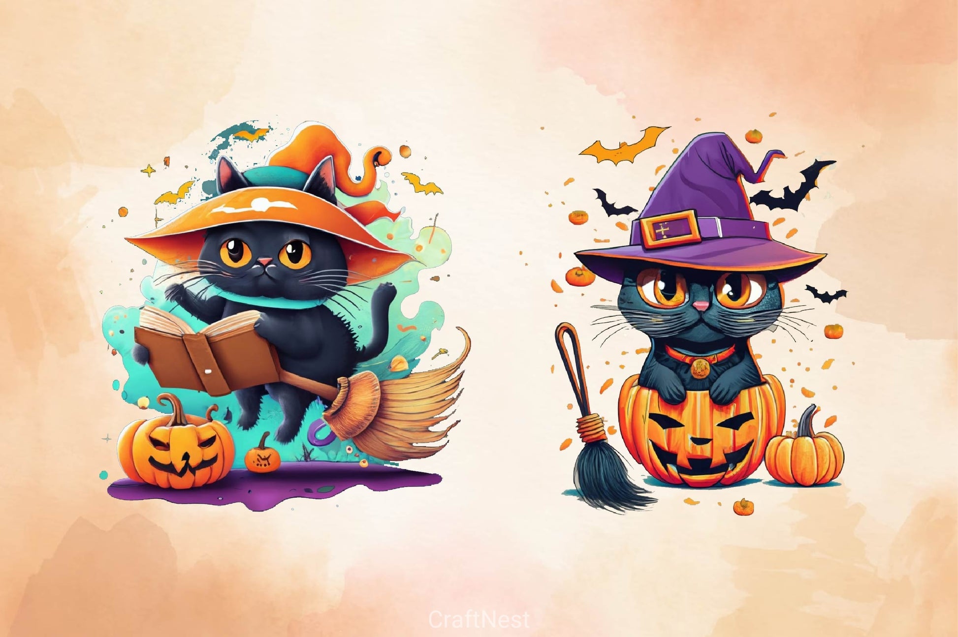 Black Cat Clipart Bundle 11 - CraftNest - Digital Crafting and Art