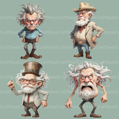 Grumpy Old Man Clipart Bundle - CraftNest - Digital Crafting and Art