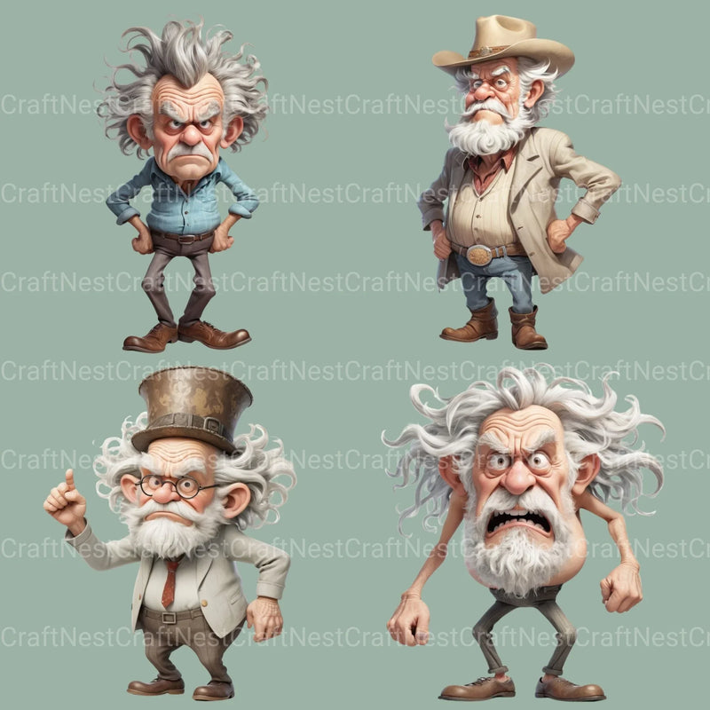 Grumpy Old Man Clipart Bundle - CraftNest - Digital Crafting and Art